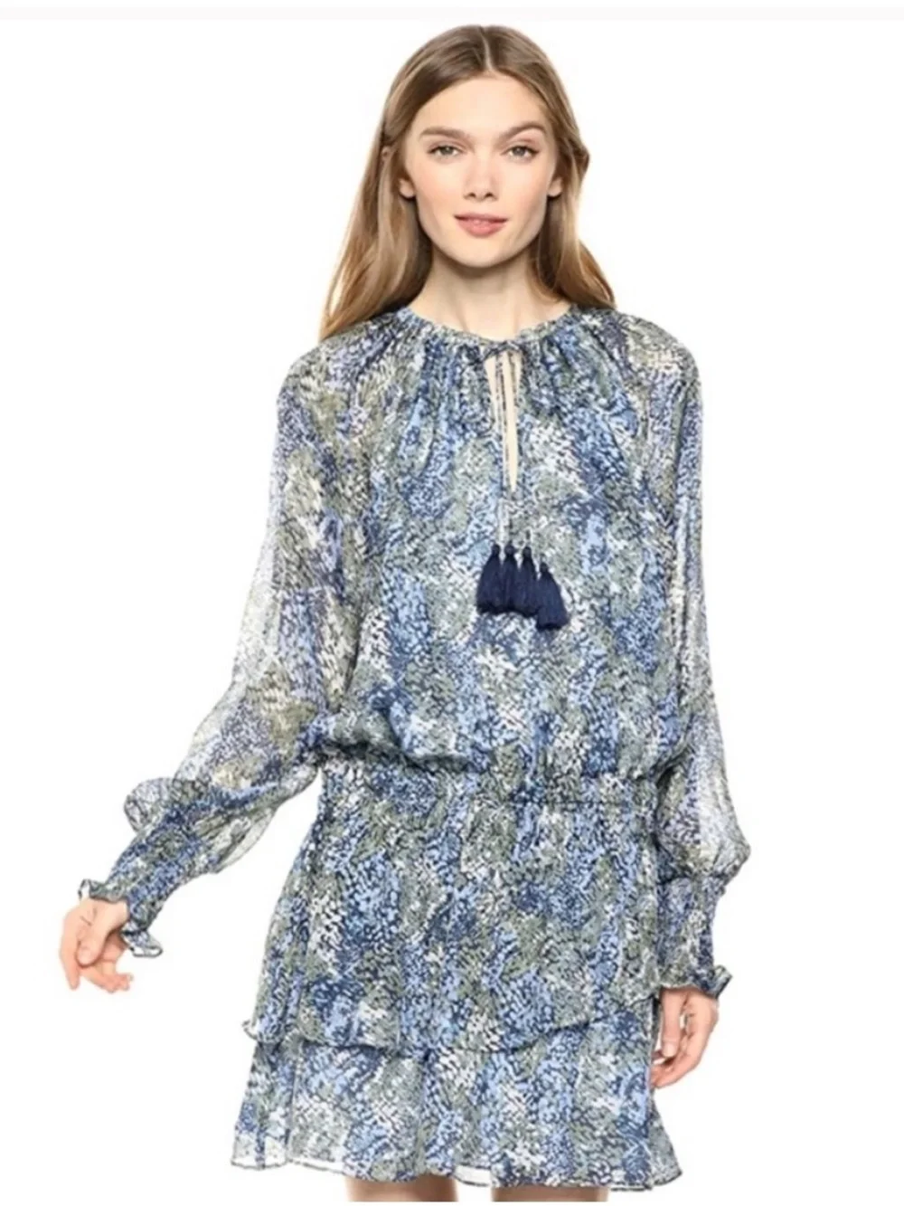 Ramy Brook Brinley Dress Blue Size Large